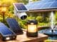 productos que funcionan con energía solar. Gadgets y productos que funcionan con energía solar como linterna, cámara de seguridad y cargador portátil