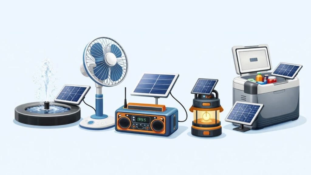 Tipos de productos que funcionan con energía solar