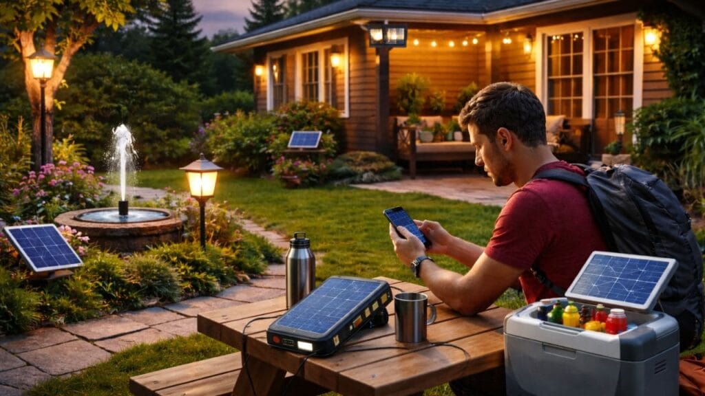 Uso de productos solares en el hogar y exteriores