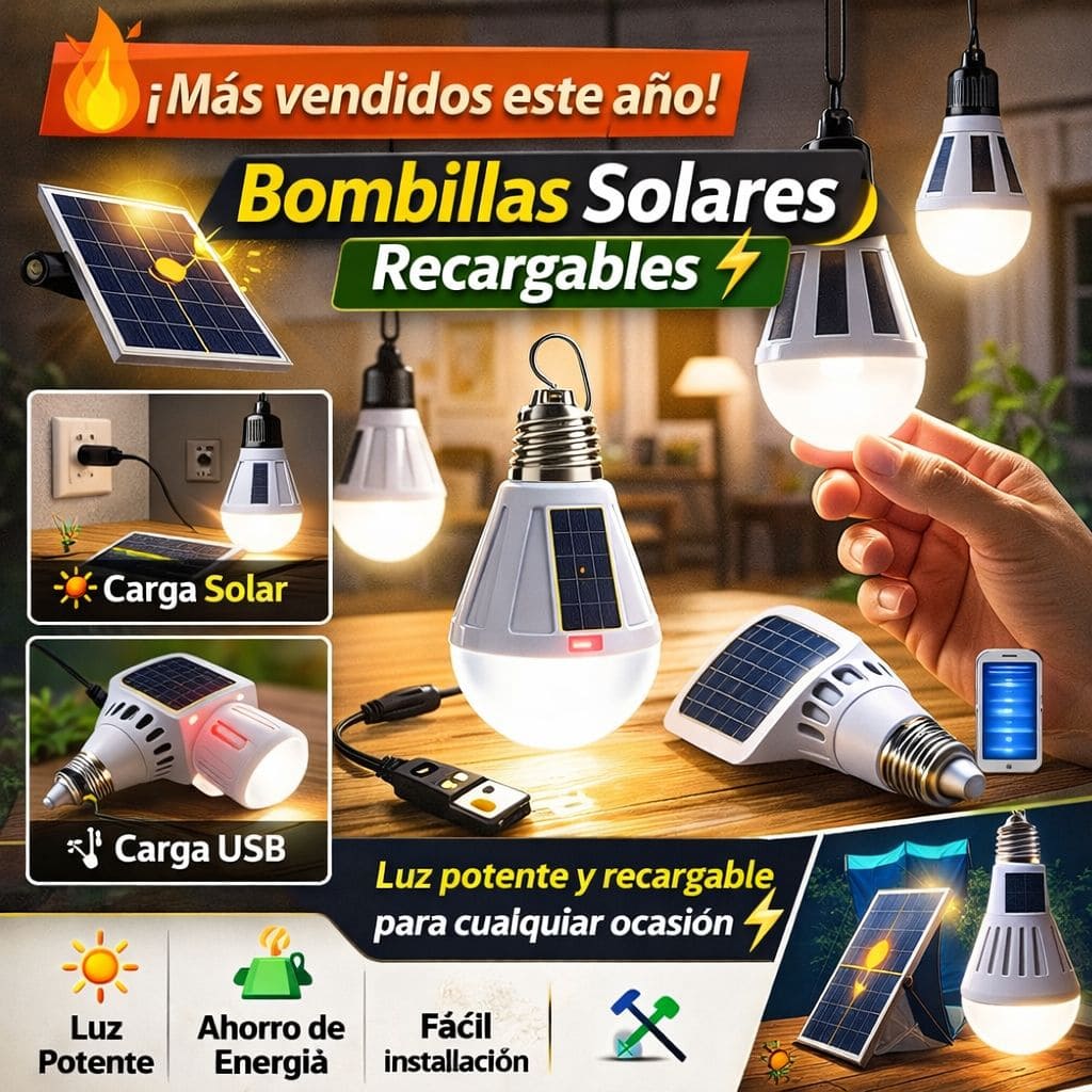 Bombillas solares recargables