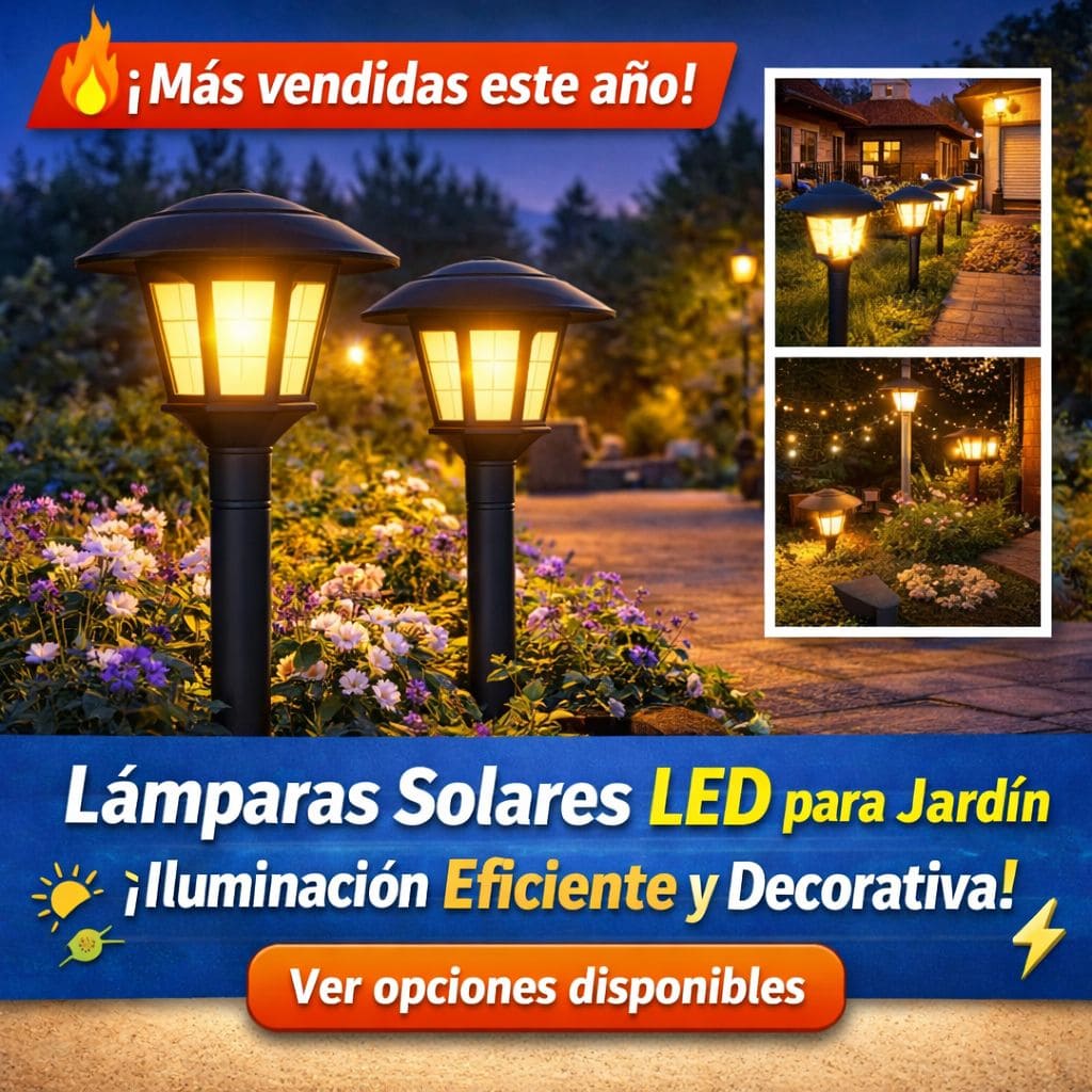 Lámparas solares LED para jardín