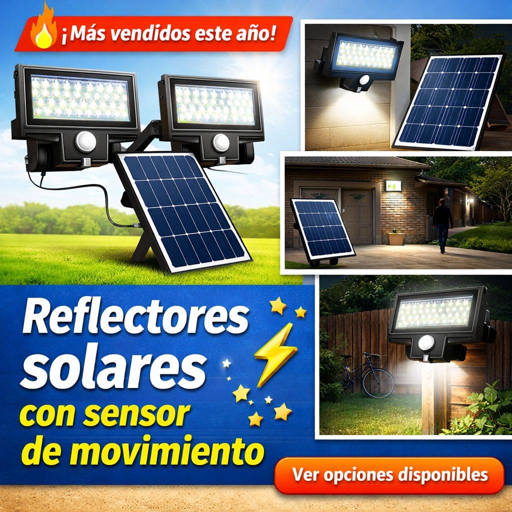 Reflectores solares con sensor de movimiento
