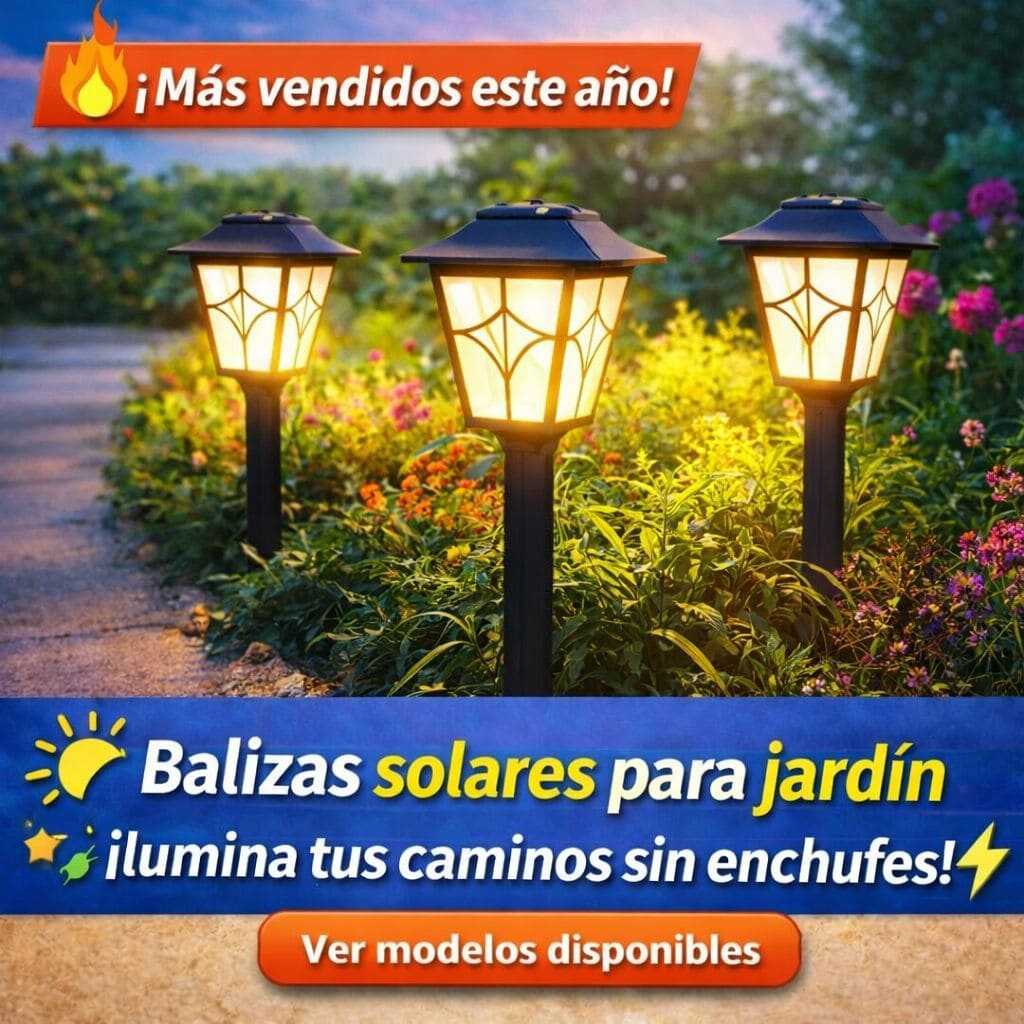 Balizas solares para jardín
