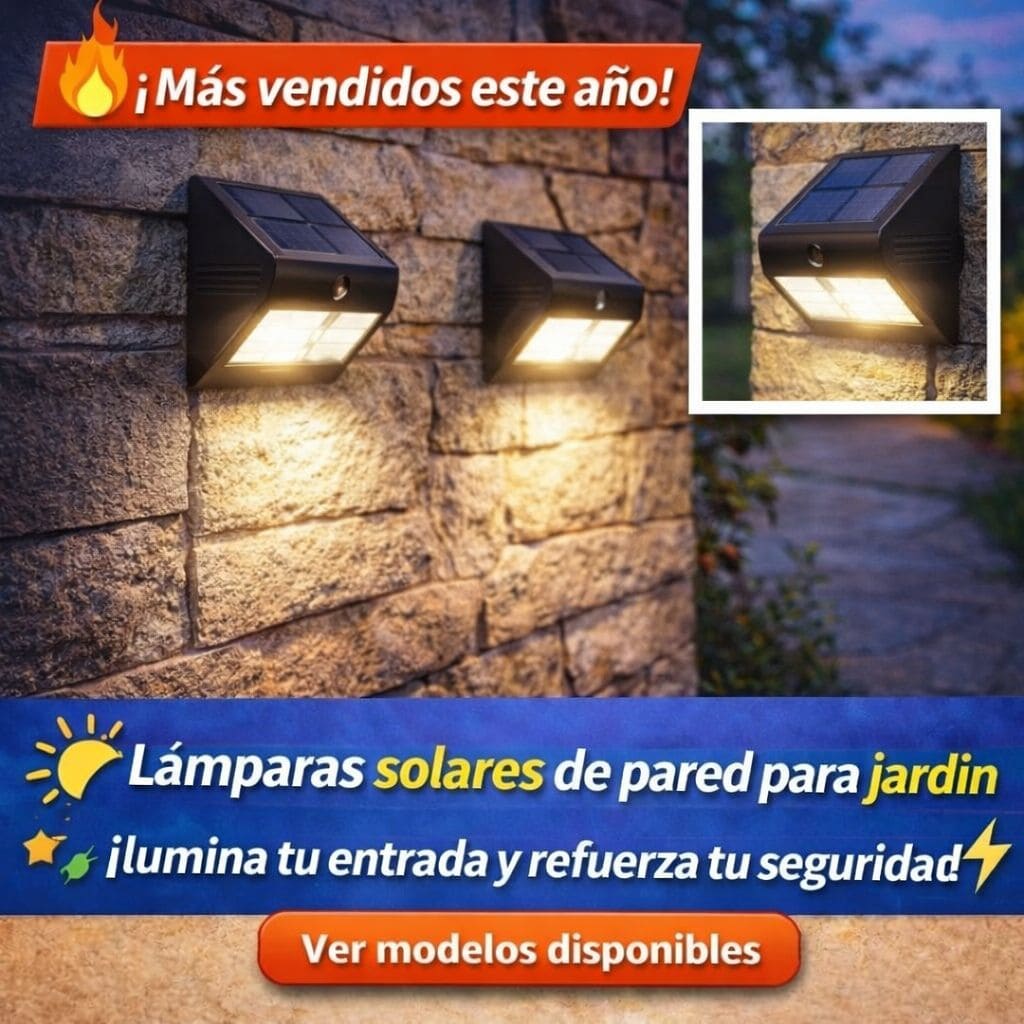 Lámparas solares de pared para jardín