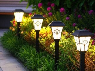 luces solares para jardín
