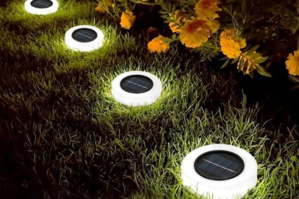 Iluminación solar empotrada en el suelo