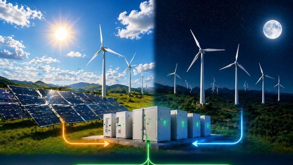 Energía renovable día y noche