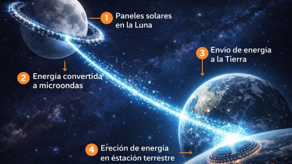 Generación de energía solar lunar