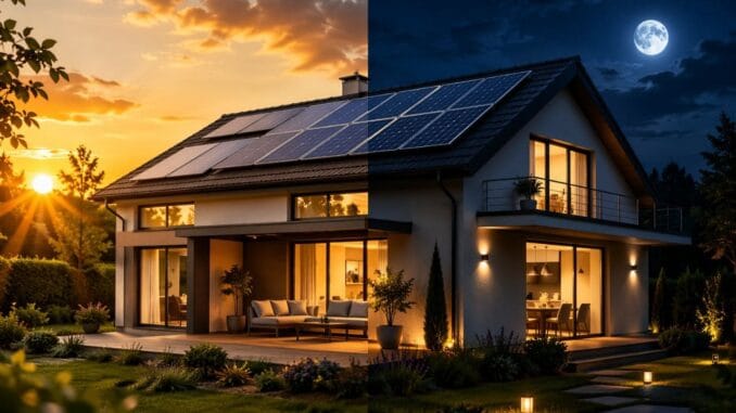 La energía solar funciona de noche