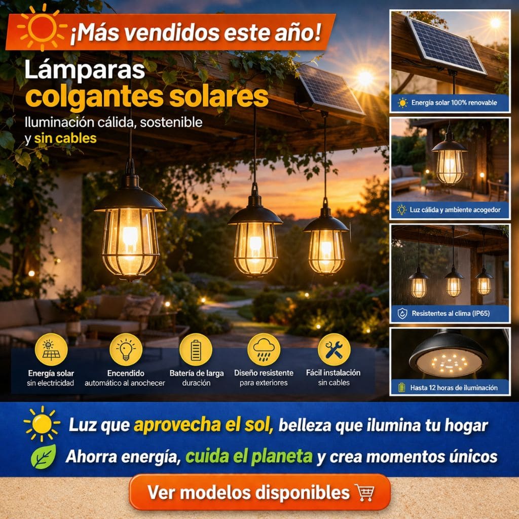 Lámparas colgantes solares