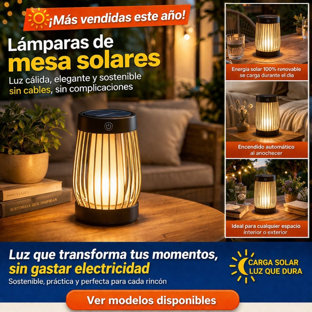 Lámparas de mesa solares