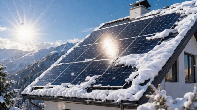 energía solar en invierno