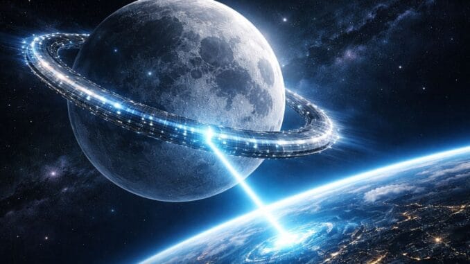 anillo solar en la Luna