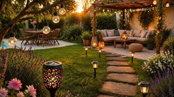 luces solares decorativas