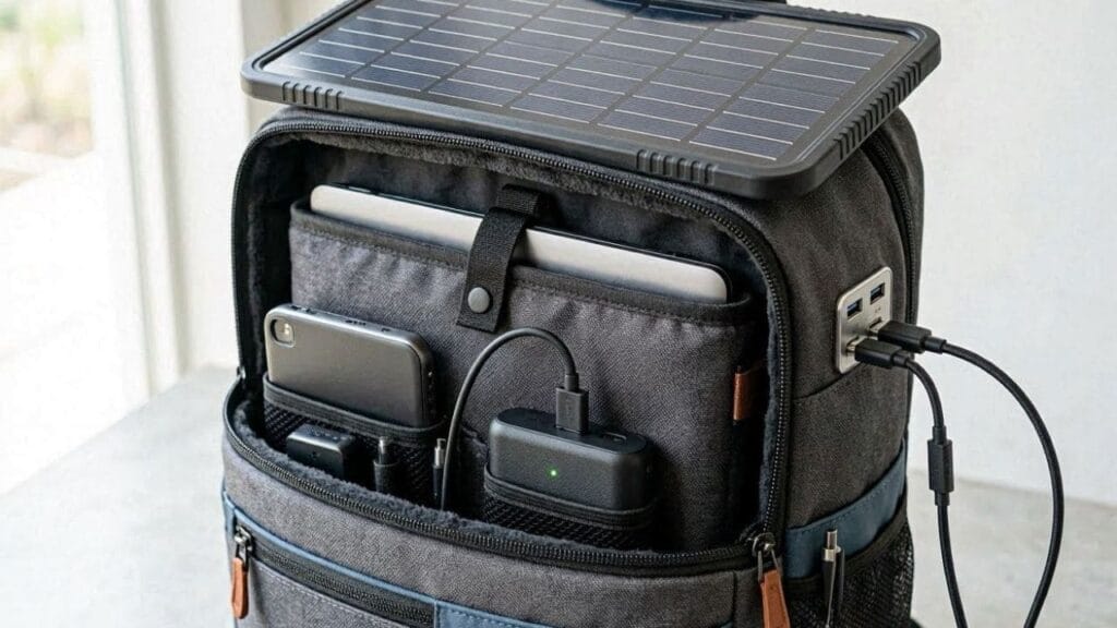 Cómo funciona una mochila solar