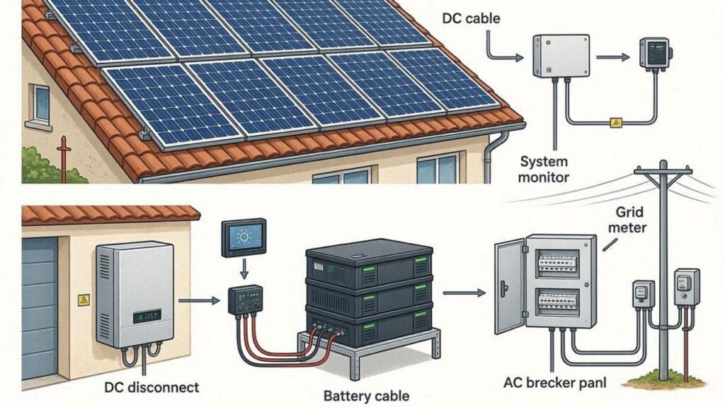 Componentes de un sistema de energía solar