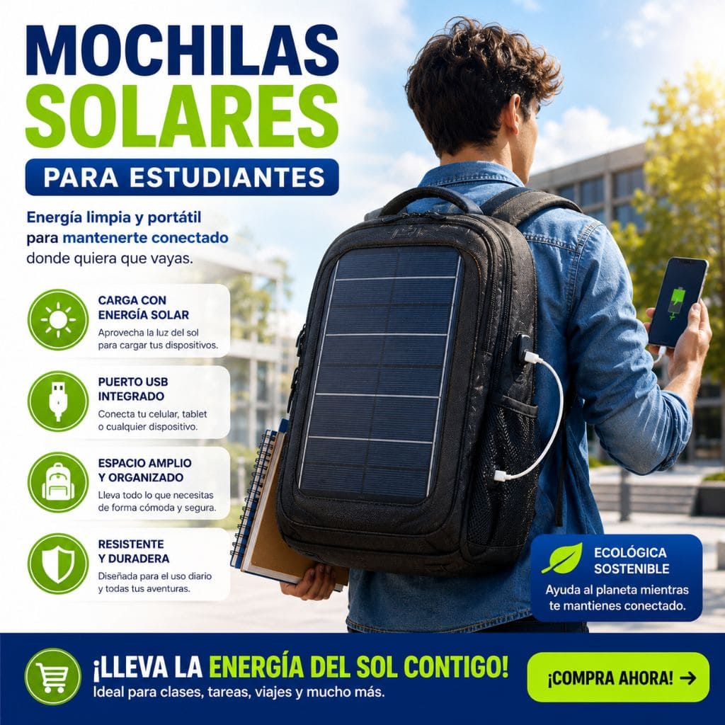 Mochilas solares para estudiantes