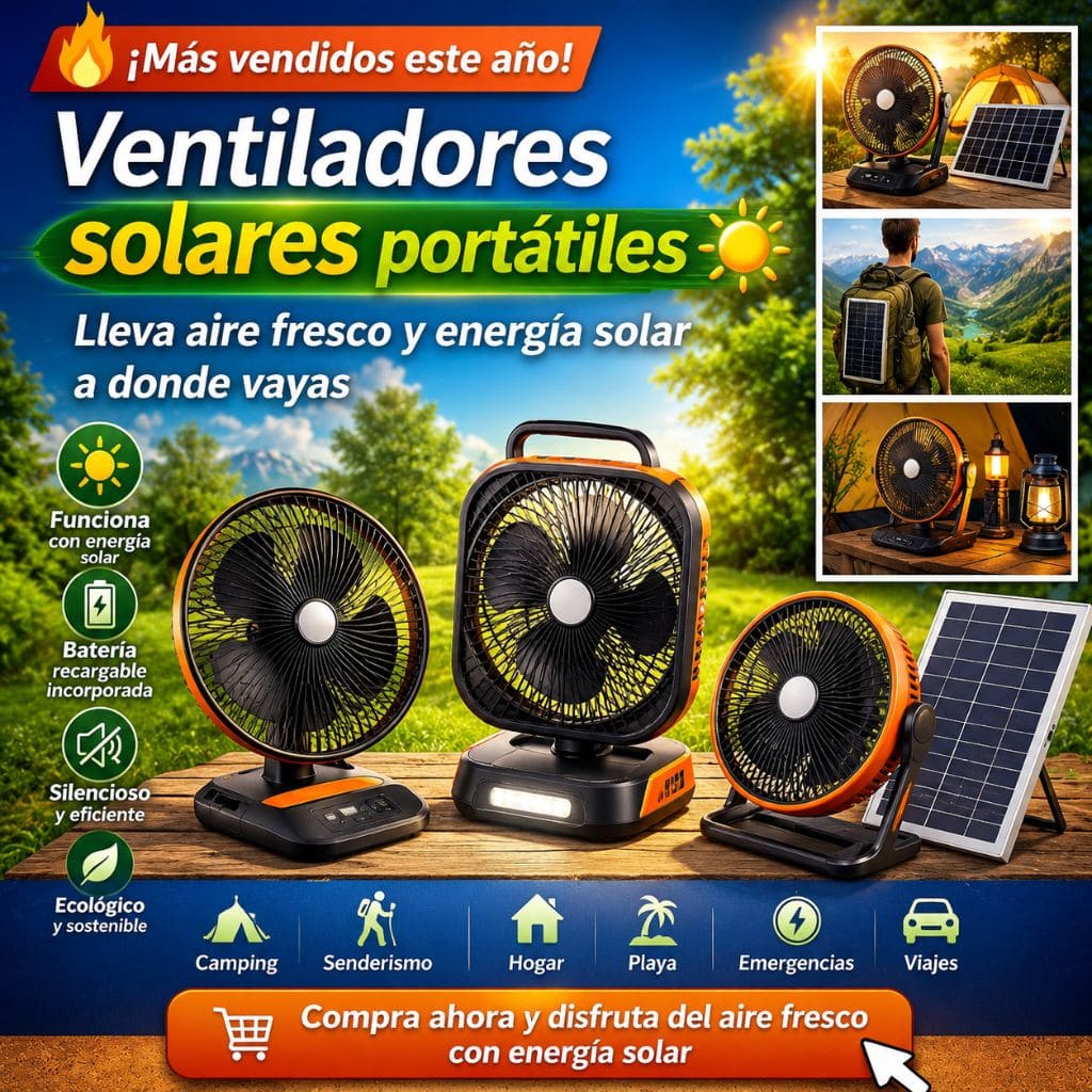 Ventiladores solares portátiles