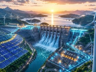 megabatería gigante con energía solar y eólica