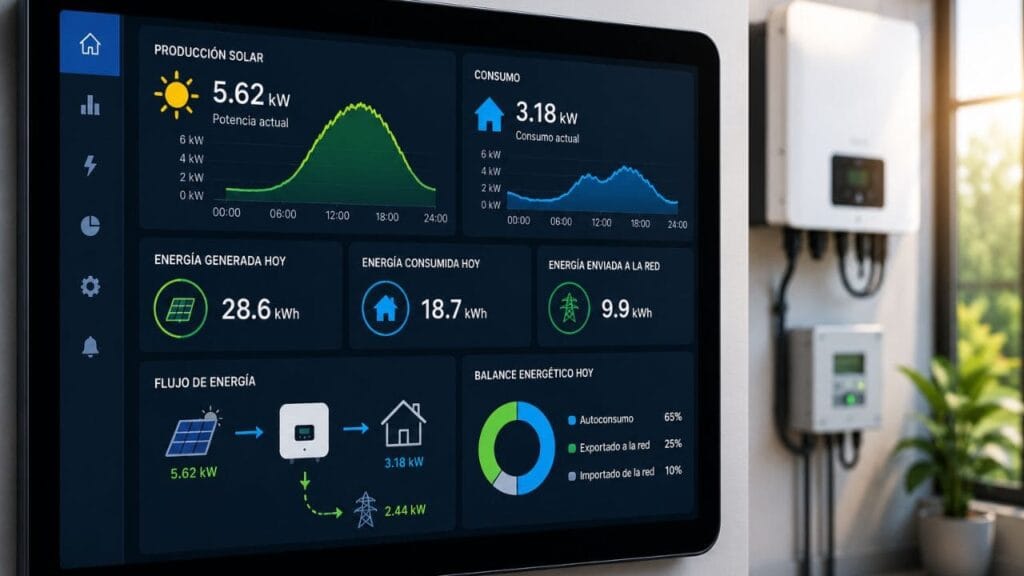 Sistema solar conectado a la red con plataforma de monitoreo energético en tiempo real
